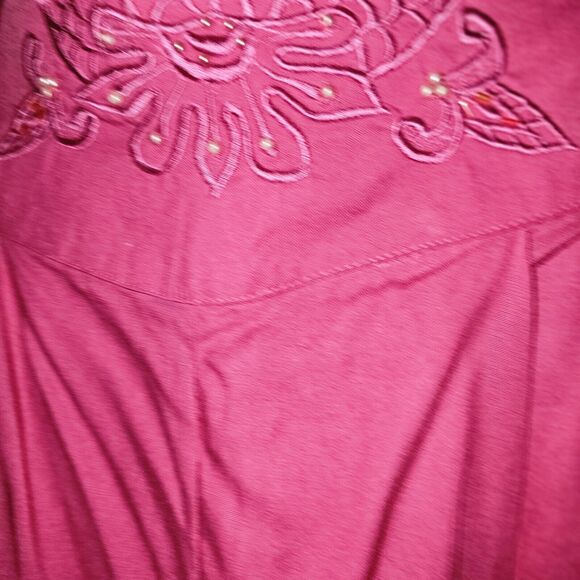 Dalin Pink Beaded Shorts And Top Matching Outfit 1X Sparkle Chic Vacation Bright - Picture 11 of 16